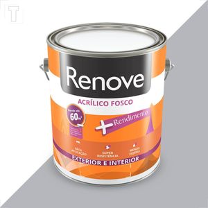 TINTA LATEX RENOVE ACRILICO FOSCO 3600ML PRATA
