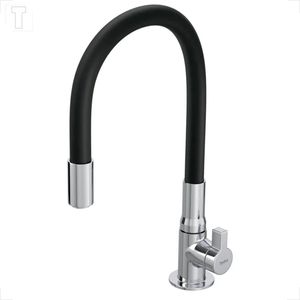 TORNEIRA HYDRAMOTION COZINHA BANCADA 1167.METPTHMN CROMADO/PRETA