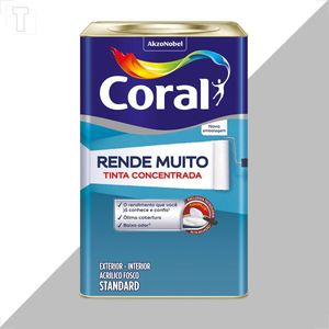 TINTA LATEX CORAL RENDE MUITO 16L CINZA ALPINO