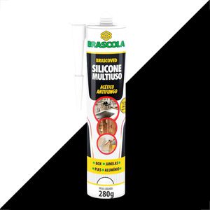 ADESIVO SILICONE BRASCOLA 280 GR PRETO