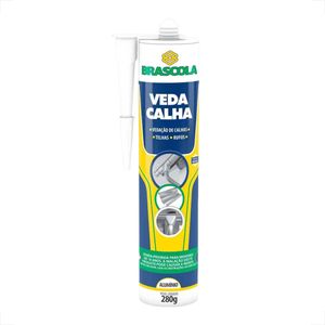 ADESIVO SILICONE BRASCOLA VEDA CALHA ALUMINIO 280 GR