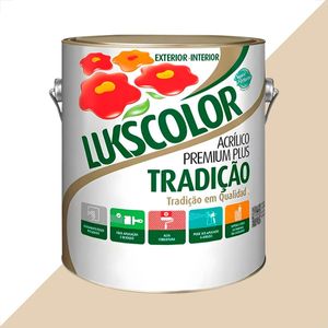 TINTA LATEX LUKSCOLOR TRADICAO ACRILICO FOSCO 3600ML AREIA