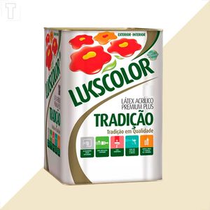 TINTA LATEX LUKSCOLOR TRADICAO ACRILICO FOSCO 18L MARFIM