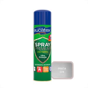TINTA SPRAY PREMIUM METALIZADO EUCATEX PRATA 400ML