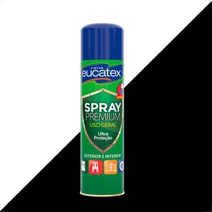 TINTA SPRAY ALTA TEMPERATURA EUCATEX PRETO FOSCO 400ML