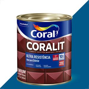 TINTA ESMALTE SINTETICO CORALIT 900ML AZUL FRANCA ULTRA RESISTENTE