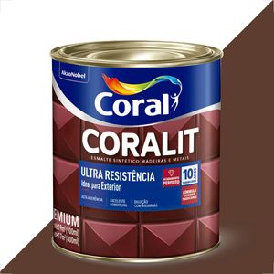 TINTA ESMALTE SINTETICO CORALIT 900ML MARROM ULTRA RESISTENTE