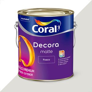 TINTA LATEX CORAL DECORA MATTE FOSCO 3600ML BRANCO GELO