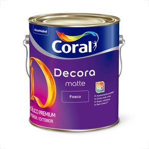 TINTA LATEX CORAL DECORA MATTE FOSCO 3600ML BRANCO