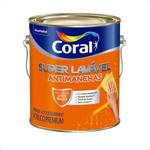 TINTA LATEX CORAL SUPER LAVAVEL ACRILICO 3600ML BRANCO