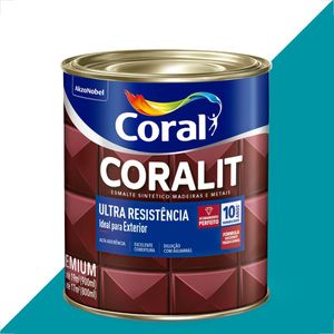 TINTA ESMALTE SINTETICO CORALIT 900ML AZUL MAR ULTRA RESISTENTE