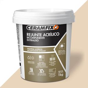 REJUNTE CERAMFIX ACRILICO 1KG BICOMPONENTE EXTRALISO MARFIM