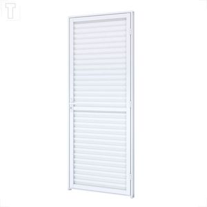 PORTA RIOBRAS ALUMINIO DE GIRO LAMINADA BRANCA DIREITA 215X75X6.5 - A134.2