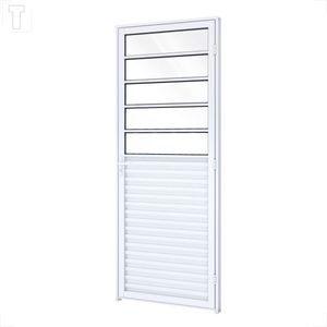 PORTA RIOBRAS ALUMINIO DE GIRO MISTA DIREITA 215X85X6.5 - A131.2