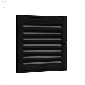 PORTA RIOBRAS ALUMINIO PRETO DE GIRO PARA ALCAPAO LAMINADA 80X60X4.5 - PA141.1