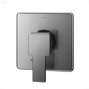 ACABAMENTO MONOCOMANDO DOCOL PARA CHUVEIRO E DUCHA HIGIENICA NEW EDGE GRAFITE ESCOVADO BASE DECA 1003270