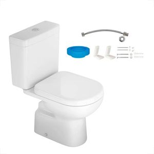 BACIA SANITARIA DECA VOGUE PLUS COM CAIXA ACOPLADA BRANCO GELO KP.505.17 + KIT INSTALACAO + ASSENTO