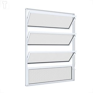 VITRO RIOBRAS ALUMINIO BASCULANTE SEM GRADE BRANCO 80X60X3 - 9418.0