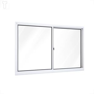 VITRO RIOBRAS ALUMINIO DE CORRER LATERAL SEM GRADE 2FOLHAS MOVEIS 100X150X6,5 - A392.0 BRANCO