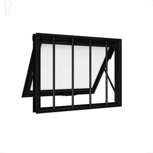 VITRO RIOBRAS ALUMINIO MAXIMO AR COM GRADE PRETO 60X80X5.5 - PA403.0