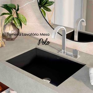 TORNEIRA PARA BANHEIRO MESA DECA POLO 1191.C33 BICA ALTA C/CHAPA CROMADO