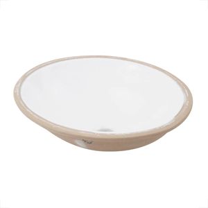 CUBA ONIX OVAL EMBUTIR 390X300 BRANCA