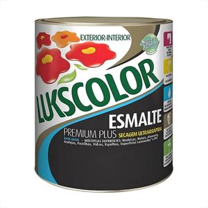 TINTA ESMALTE LUKSCOLOR BASE AGUA BRILHANTE 900ML BRANCO