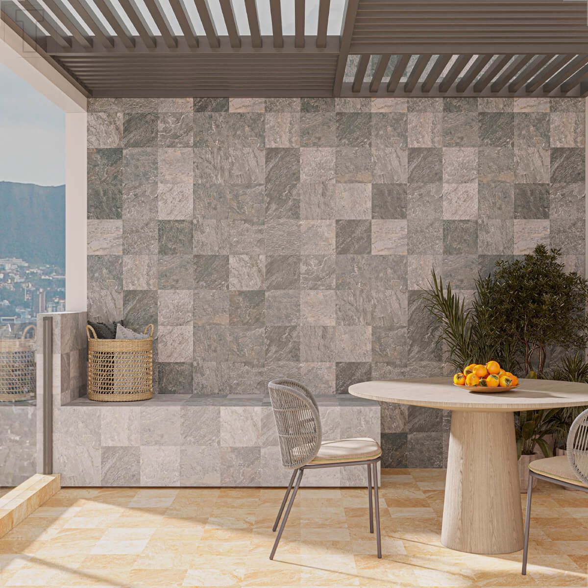 PISO AYLLA 25X25 BOLD NO SLIP MAGMA NERA 125010