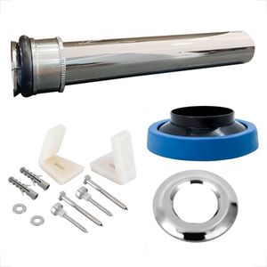 KIT INSTALACAO KIMETAIS TUBO AJUSTAVEL P/VASO COM FIXACAO LATERAL