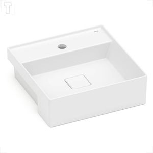CUBA ROCA TERRA QUADRADA 40X40 SEMI ENCAIXE COM MESA T10 BLANCO MATTE