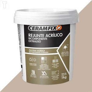 REJUNTE CERAMFIX ACRILICO 1KG BICOMPONENTE EXTRALISO BEGE REAL